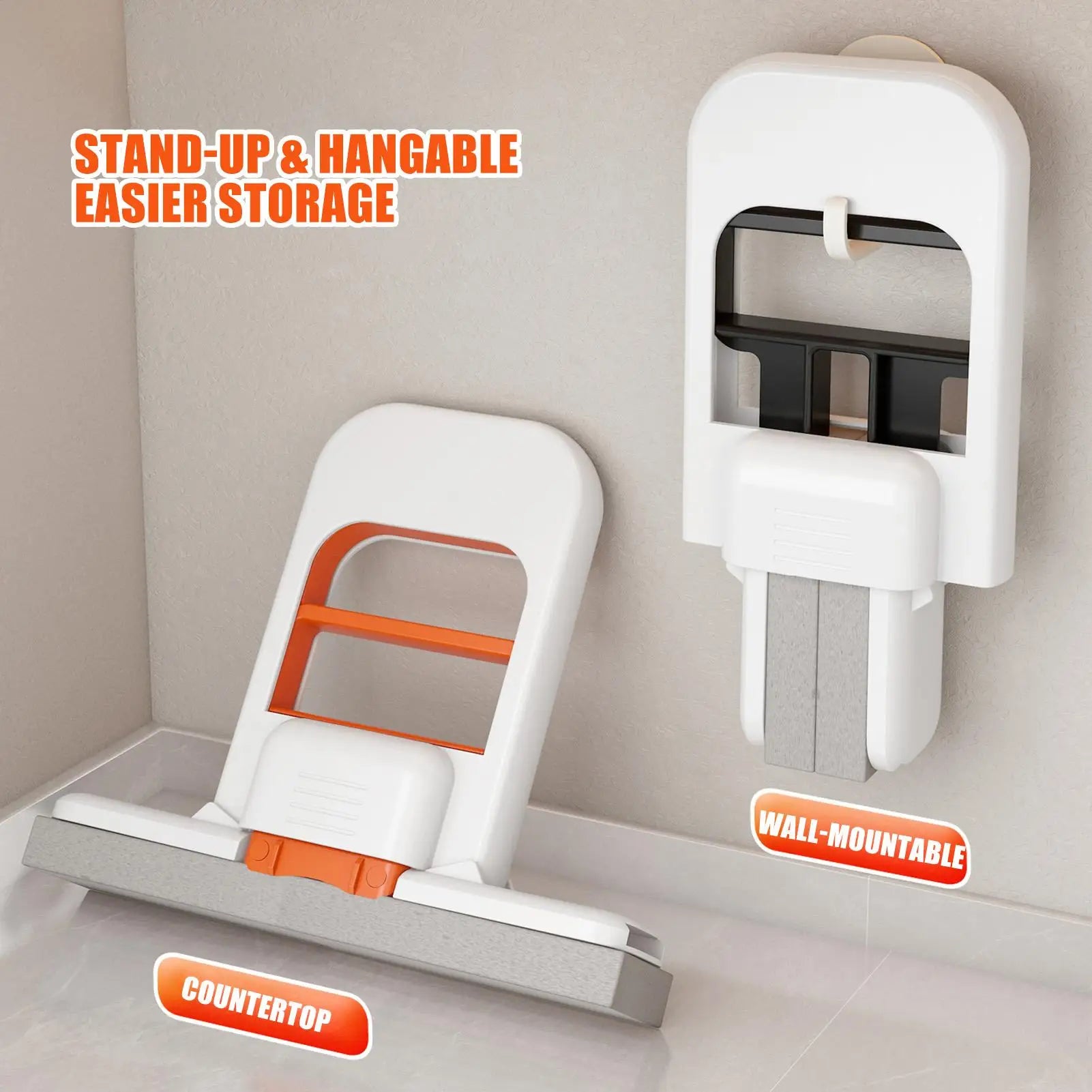 Mini Handheld Mop Folding Powerful Squeeze Home Cleaning Mops with Sponge Self-squeezing Floor Washing Mops Desk Window Car