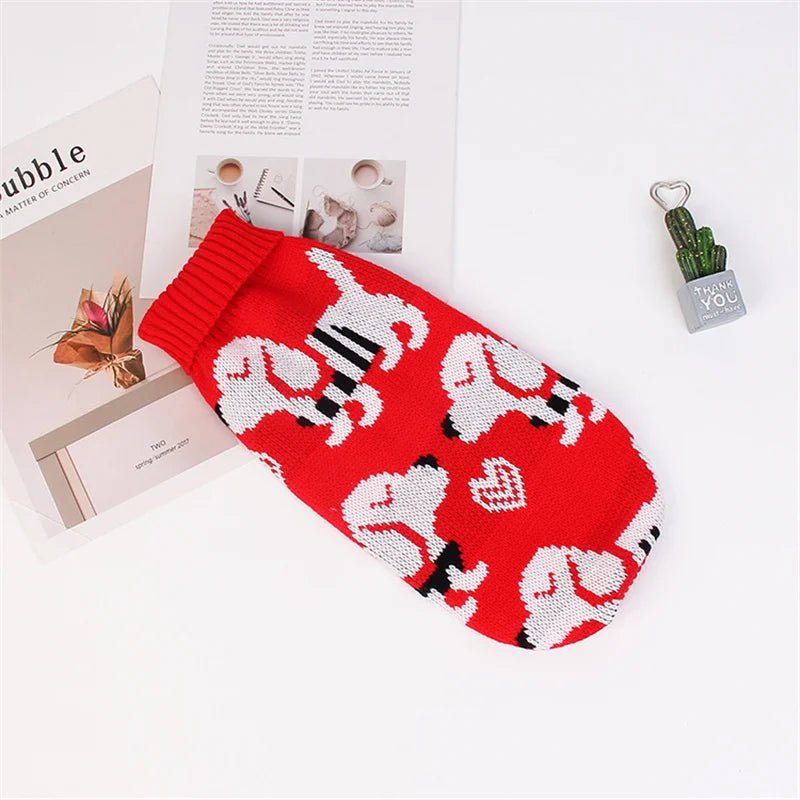 Christmas Cat Sweater Winter Warm Pet Costume for Cats Kedi katten Sphynx Clothing Mascotas Clothes for Dog Animals