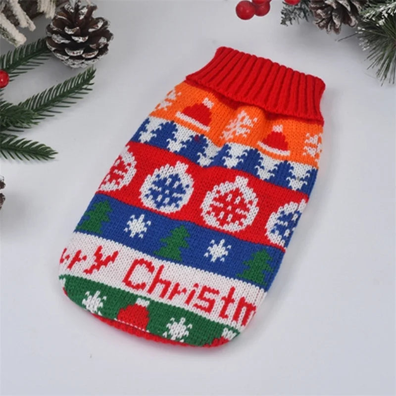 Christmas Cat Sweater Winter Warm Pet Costume for Cats Kedi katten Sphynx Clothing Mascotas Clothes for Dog Animals