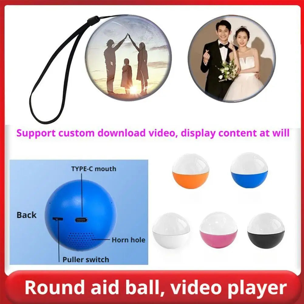 Memory Sphere 2.7 Inch Crystal Memory Ball Uploadable Videos Sphere For Kids Adults Celebration Birthday Wedding Night Halloween