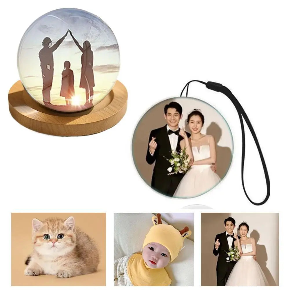 Memory Sphere 2.7 Inch Crystal Memory Ball Uploadable Videos Sphere For Kids Adults Celebration Birthday Wedding Night Halloween