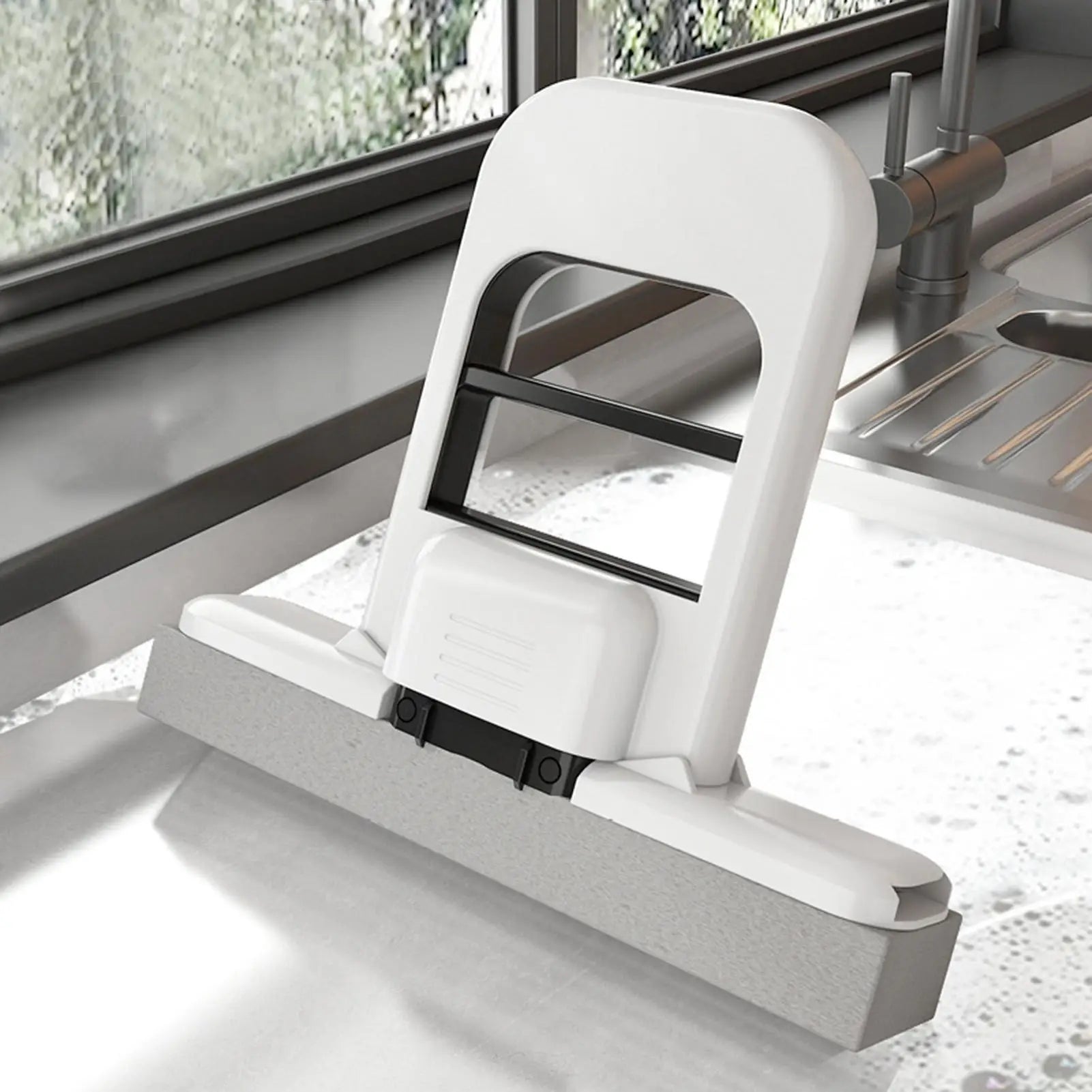 Mini Handheld Mop Folding Powerful Squeeze Home Cleaning Mops with Sponge Self-squeezing Floor Washing Mops Desk Window Car