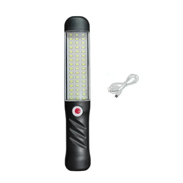 Portable Magnetic Auto Repair Work Light USB Rechargeable LED Flashlight With Magnet Hook For Car Repair Fishing Emergencies