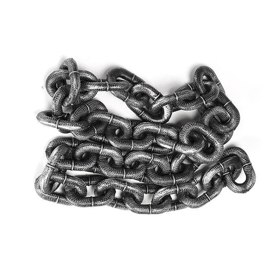 Simulated Iron Chain Dog with Dog Chain Traction Rope Dog Rope Funny Outdoor Plastic Thick Chain