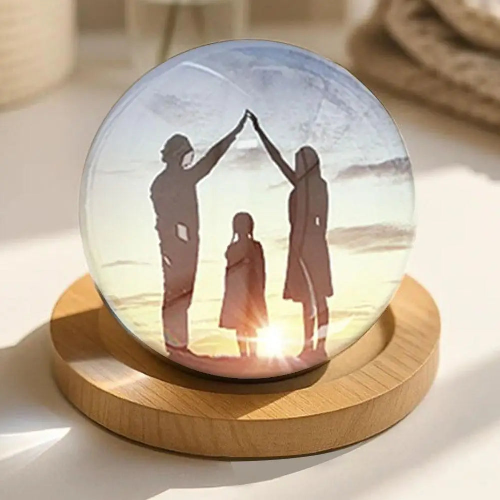 Memory Sphere 2.7 Inch Crystal Memory Ball Uploadable Videos Sphere For Kids Adults Celebration Birthday Wedding Night Halloween